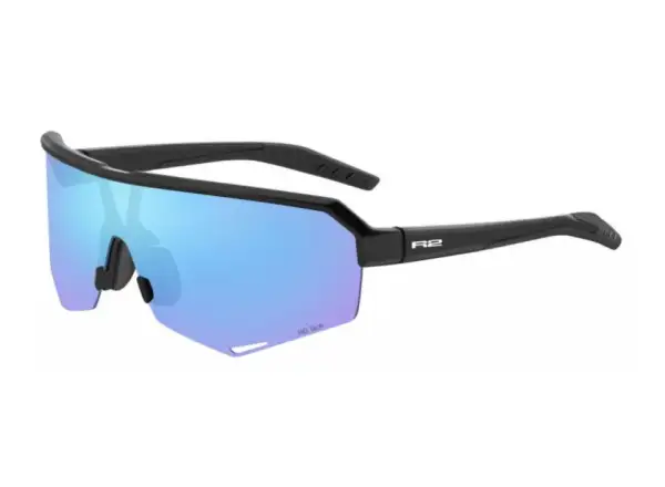 R2 Fluke Brille schwarz matt/blau Gläser