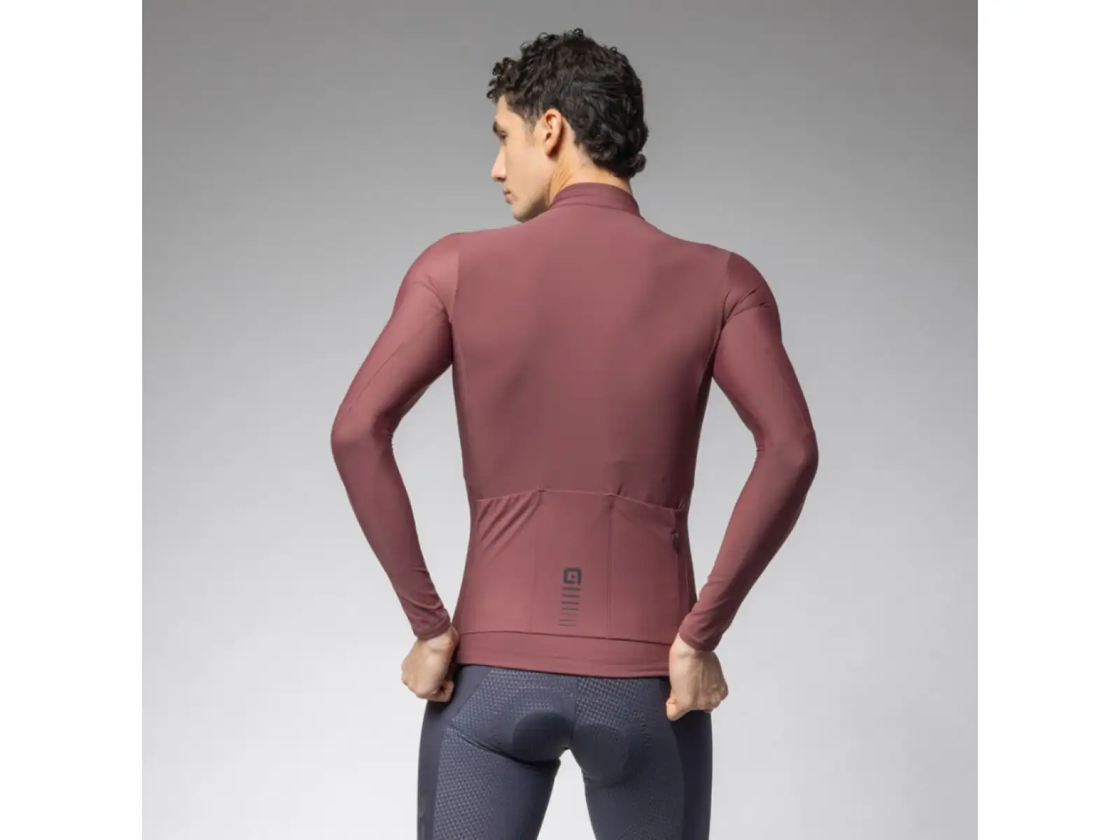Alé R-EV1 Warm Race Herren Thermotrikot Langarm Burgundy