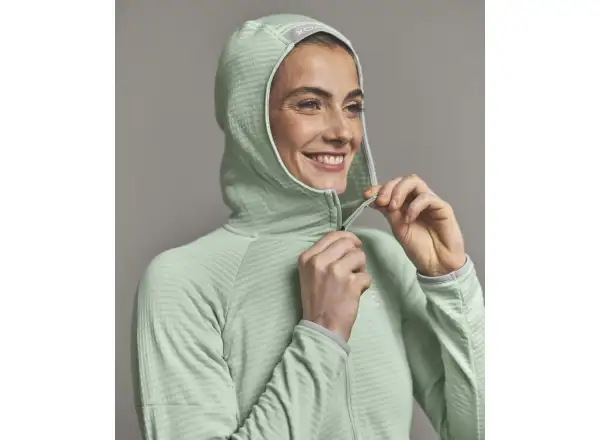 Ortovox Fleece Light Grid Hoody Damen-Sweatshirt Green Acid