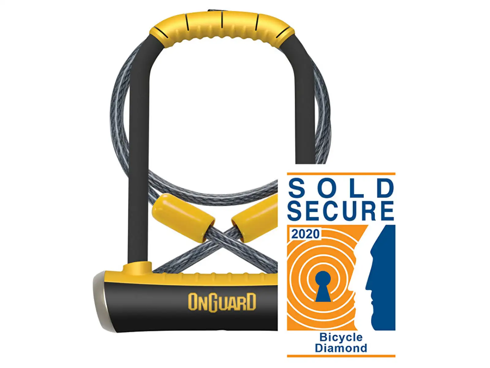 ONGUARD Pitbull Hufeisenschloss 115×230×14 mm + Kabel 1200×10 mm