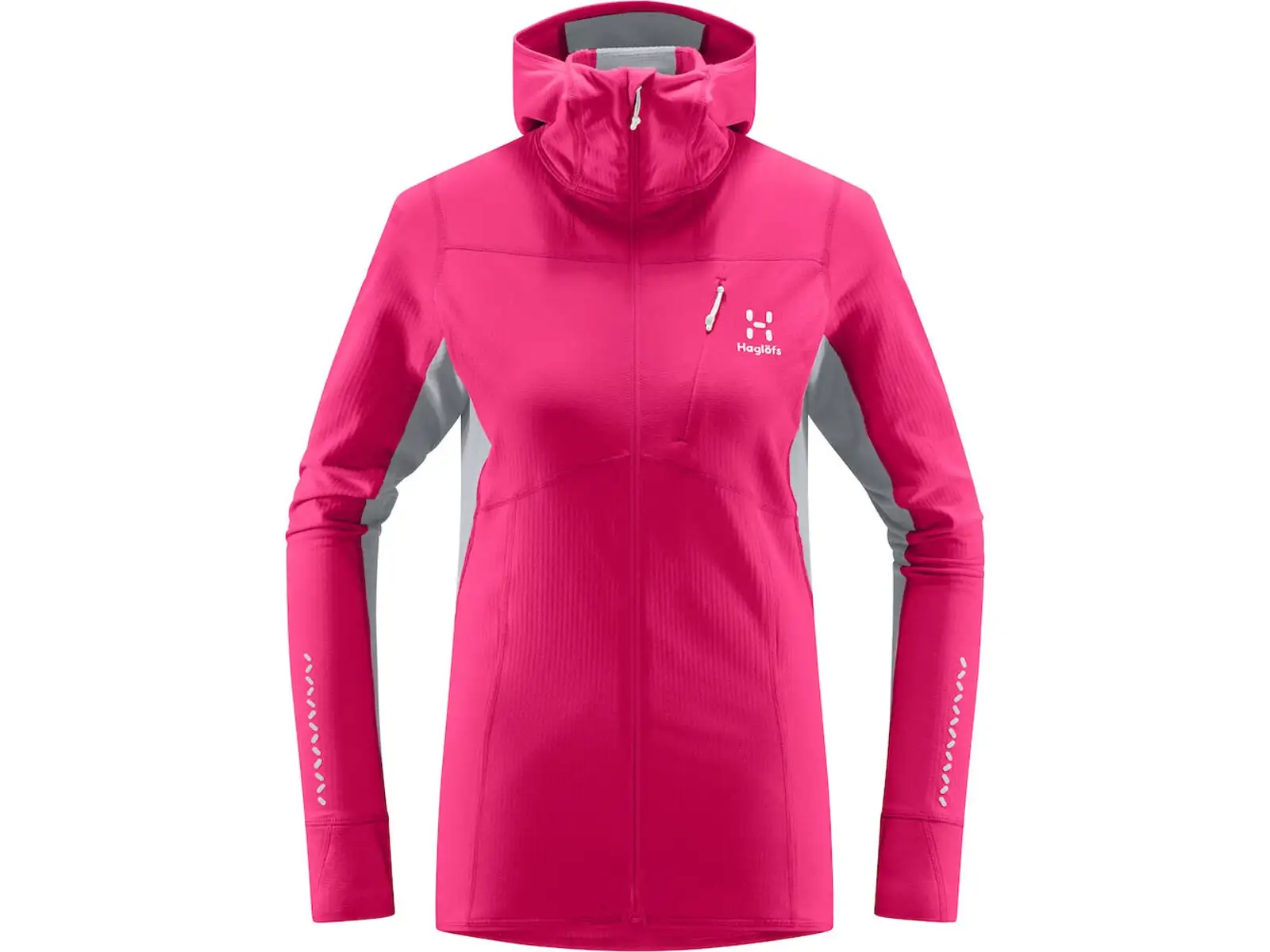 Haglöfs L.I.M. Mid Comp Hood Damen Kapuzenpullover rosa