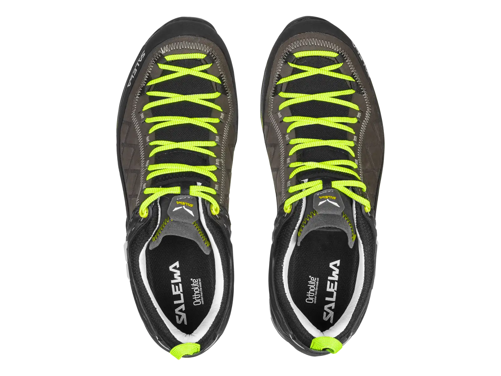 Salewa MS MTN TRAINER 2 Leather Herrenschuhe Smoked/Fluo Green