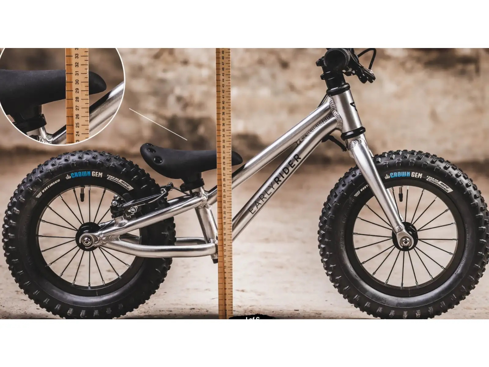 Early Rider Big Foot 12 Kinderlaufrad Brushed Aluminium