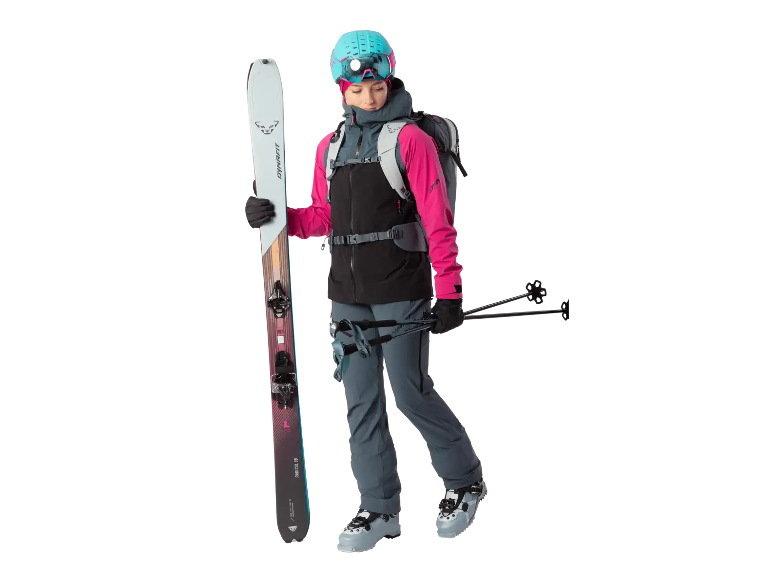 Dynafit Radical 3L Damenjacke Flamingo/0720/0910