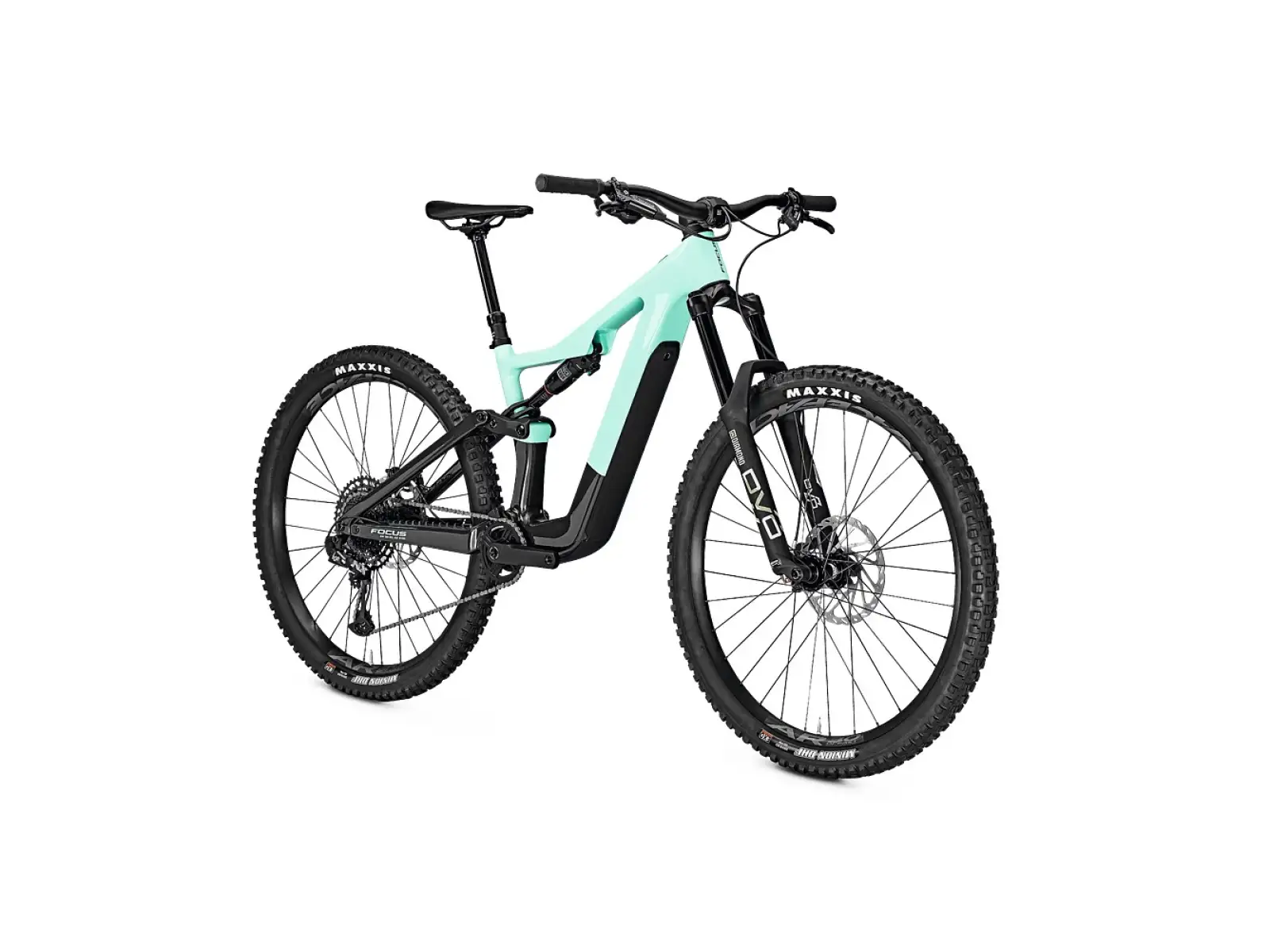 Focus JAM2 SL 8.7 DI 430Wh mountain e-bike in Poolgreen / Carbon glossy.