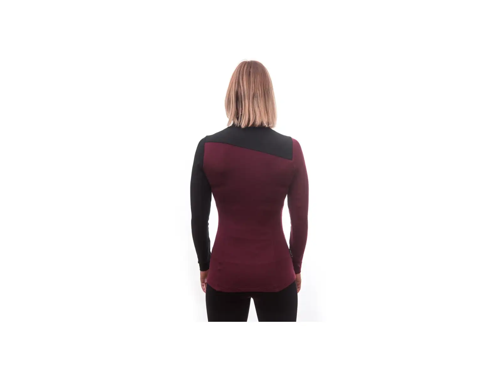 Sensor Merino Extreme Damen T-Shirt langarm schwarz/Port Red