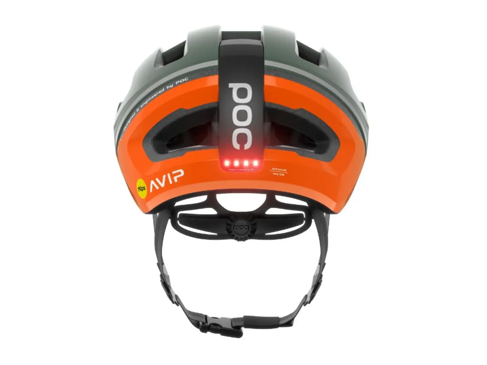 POC Omne Beacon MIPS Fahrradhelm Fluorescent Orange AVIP/Epidote Green Matt