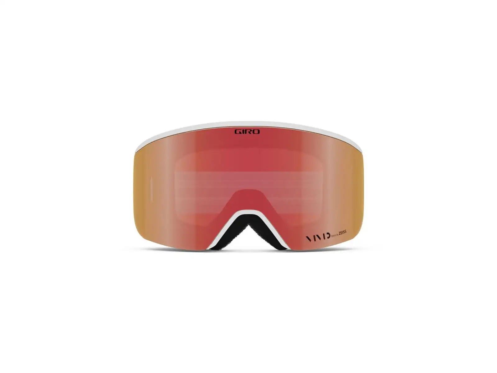 Giro Axis Skibrille für Herren White Wordmark Vivid Ember/Vivid Infrarot