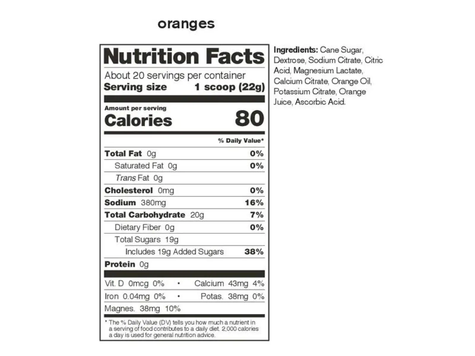 Skratch Labs Hydration Sport Drink Mix Ionisches Getränk 440 g Orange