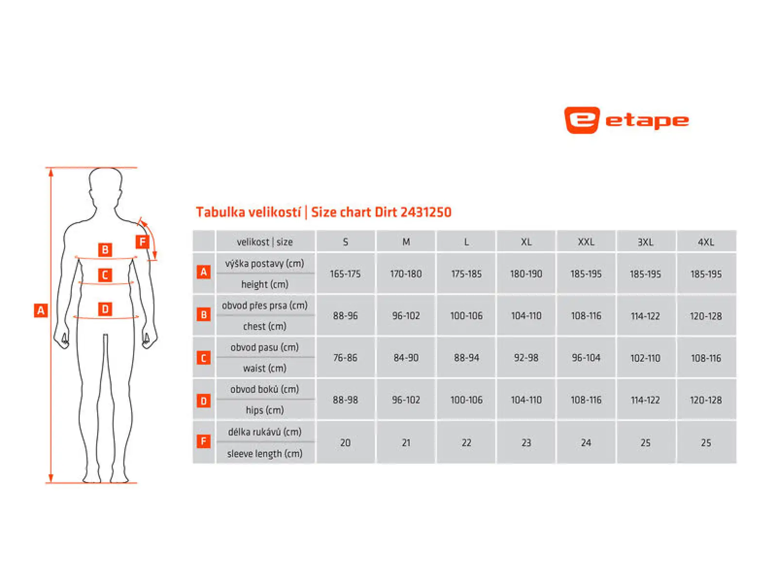 Etape Dirt Herren-Trikot Kurzarm Blau/Orange