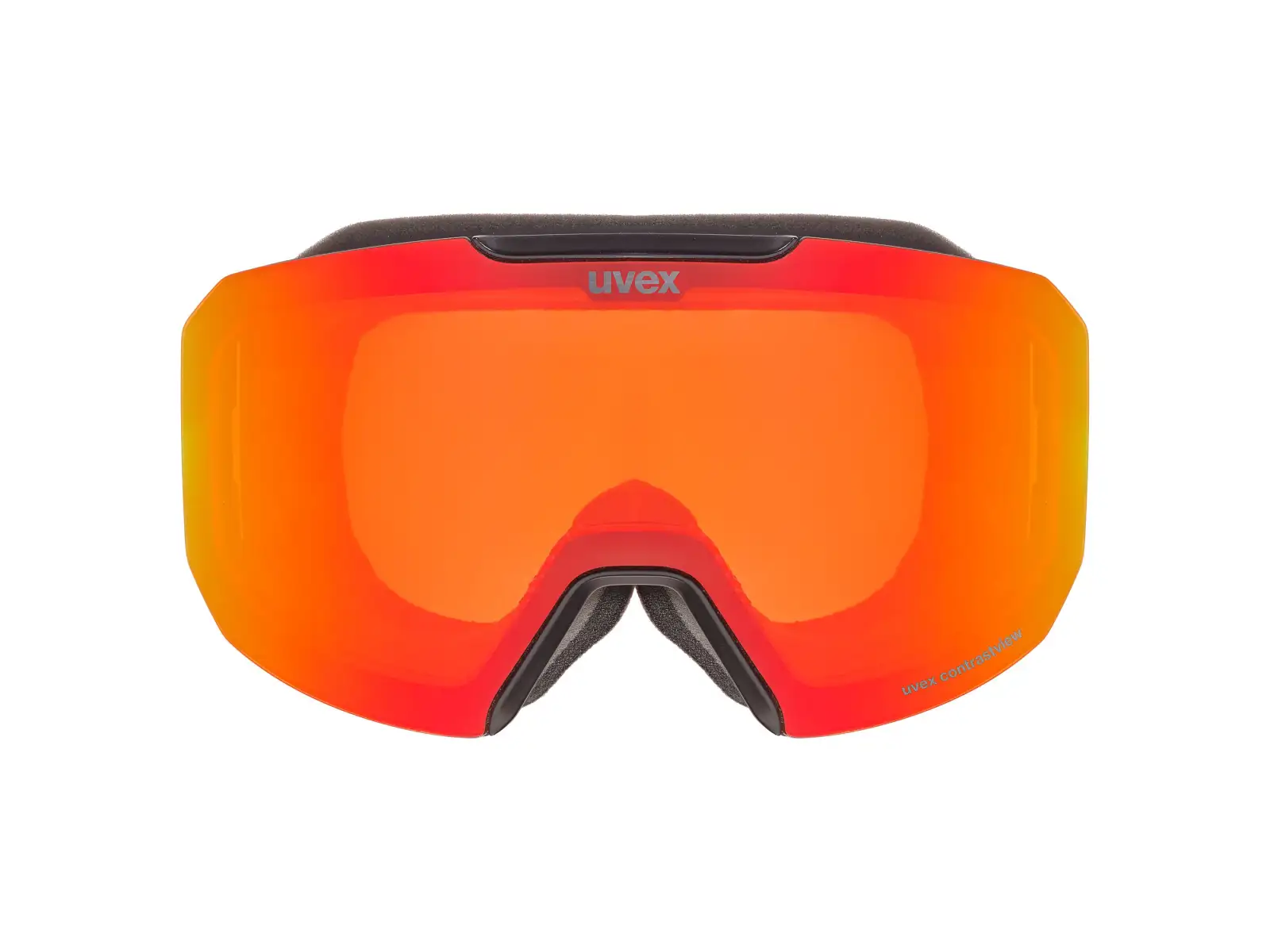 Uvex Evidnt Attract Skibrille black matt/red-orange