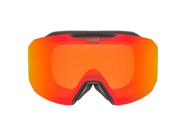 Uvex Evidnt Attract Skibrille black matt/red-orange