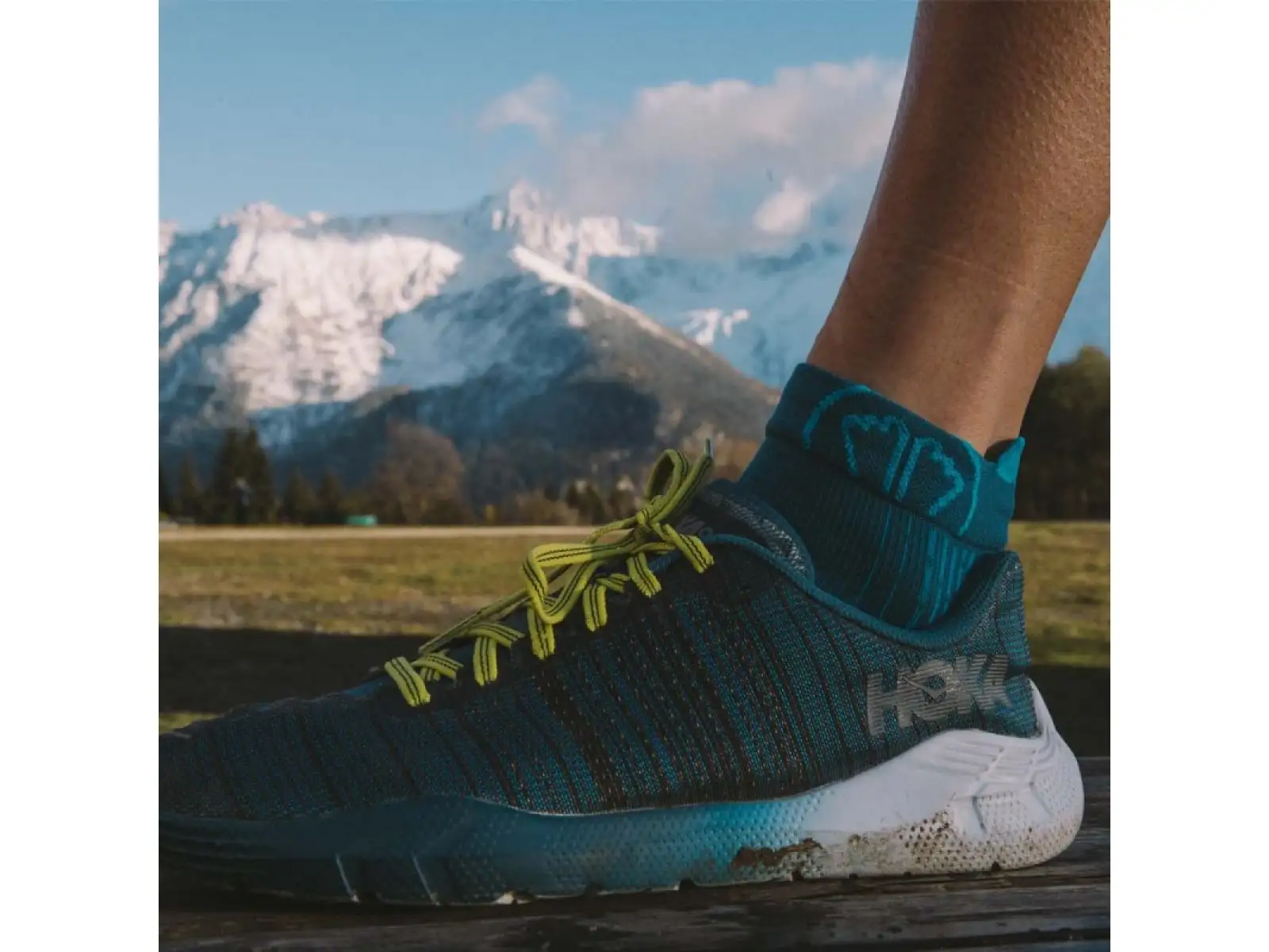 Sidas Run Anatomic Knöchel Damensocken Aquamarin