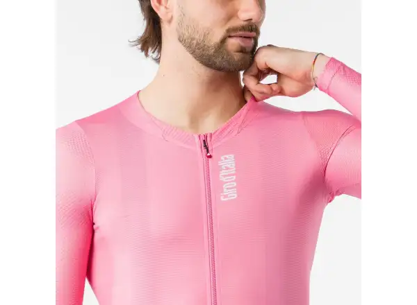 Castelli Giro 109 Corretto Herrentrikot Langarm Rosa Giro
