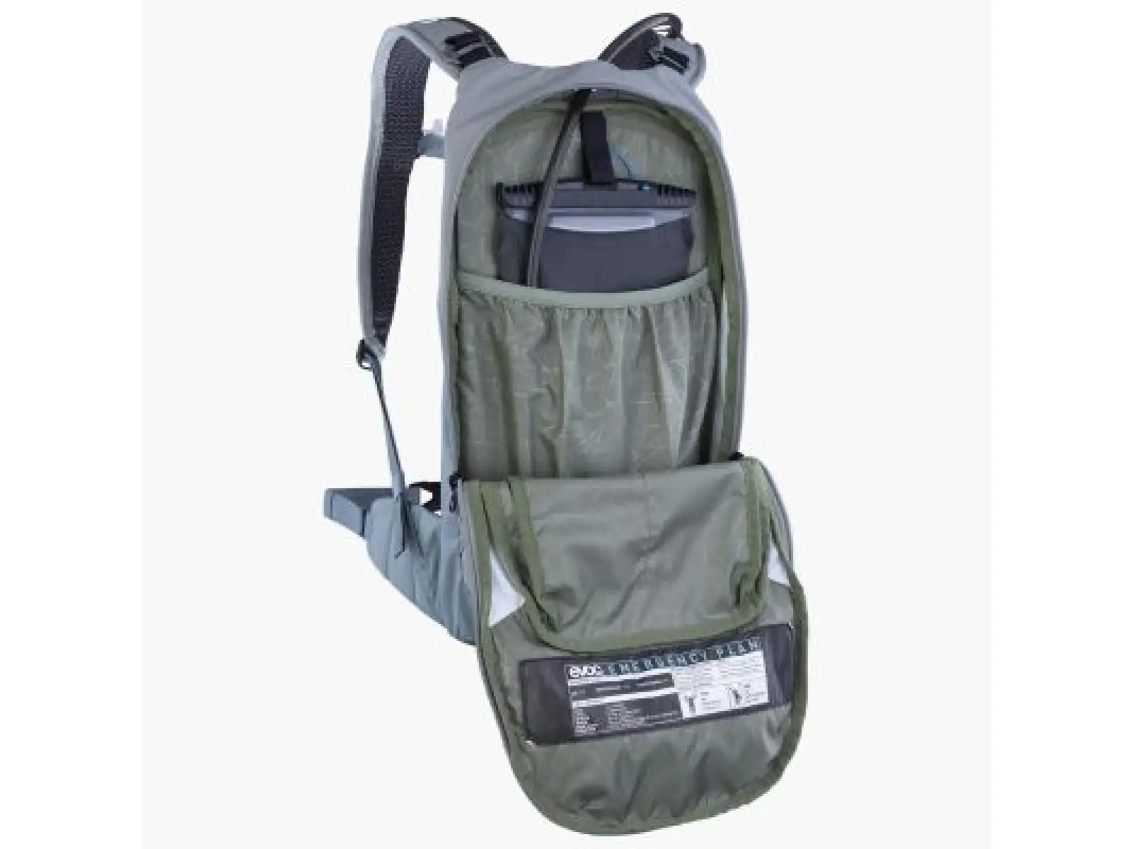Evoc Stage 6 l Rucksack Stone Steel + Trinkblase 2 l