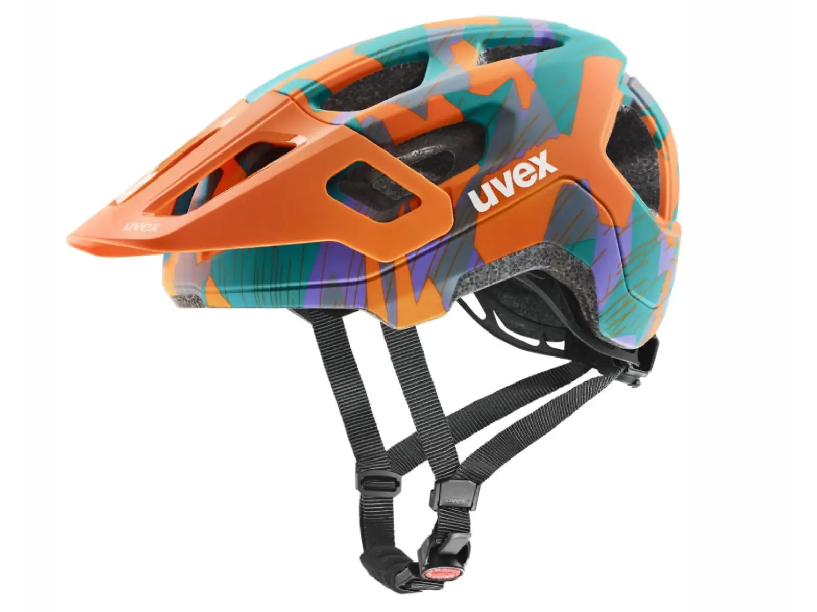 Uvex React Jr. Kinderhelm Papaya/Camo Matt