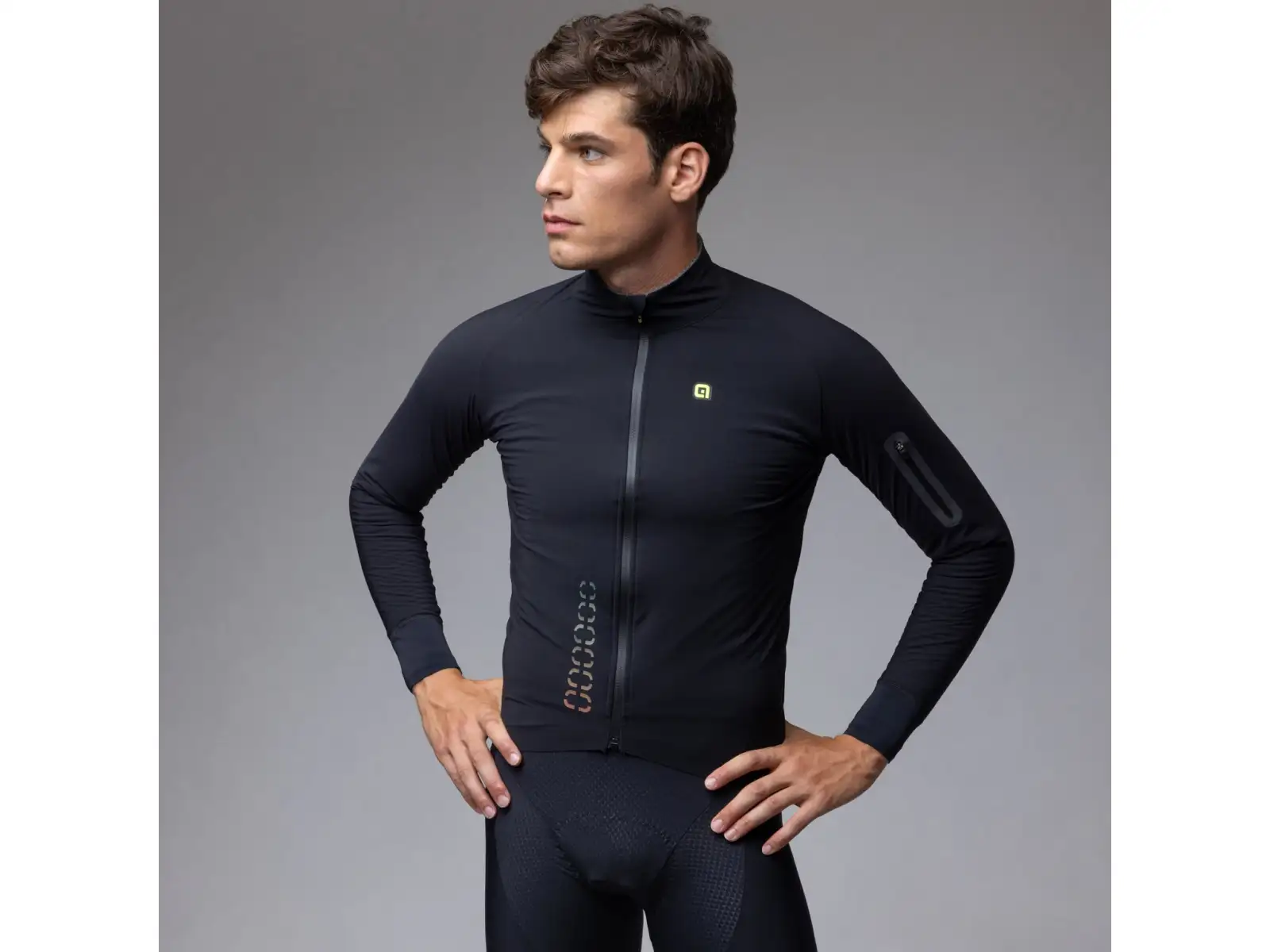 Alé R-EV1 Thermo Shield Herren Winter-Fahrradjacke Black