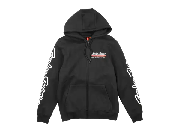 Troy Lee Designs Factory Racing Herren Kapuzenjacke mit Reißverschluss Black heather/Red
