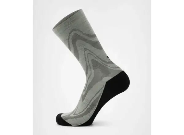 Mons Royale Atlas Merino Crew Socken Glacier Logo AOP