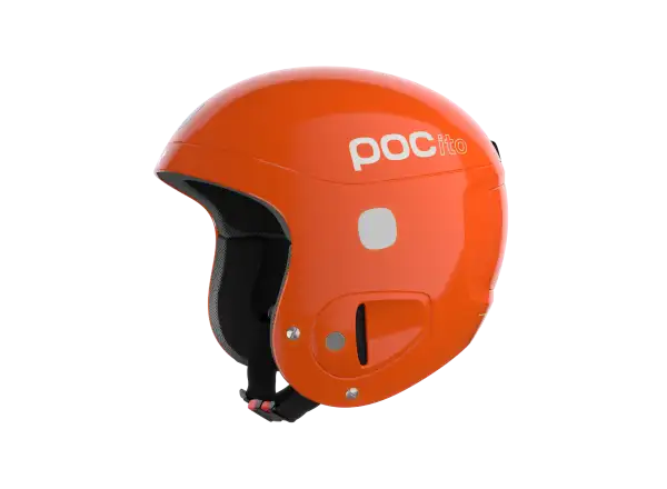 POC POCito Skull Kinder Skihelm fluoreszierendes Orange, verstellbar, Einheitsgröße.