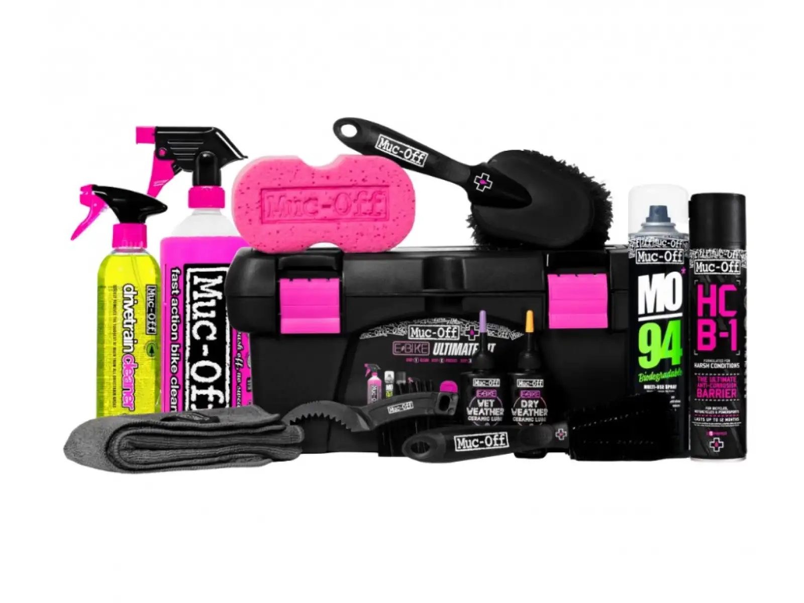 Muc-Off E-Bike Ultimate Reinigungs- und Schmiermittel Set.
