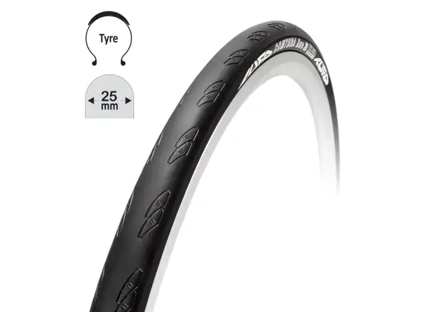 Tufo Comtura Duo 25-622 Straßenreifen mit Kevlar Schwarz.