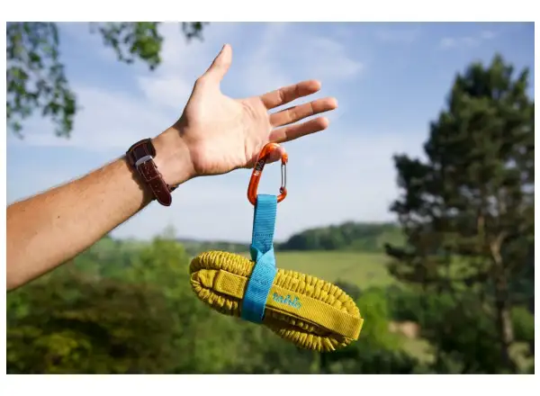 Zugseil Premium Umhängeband mit Karabiner gelb