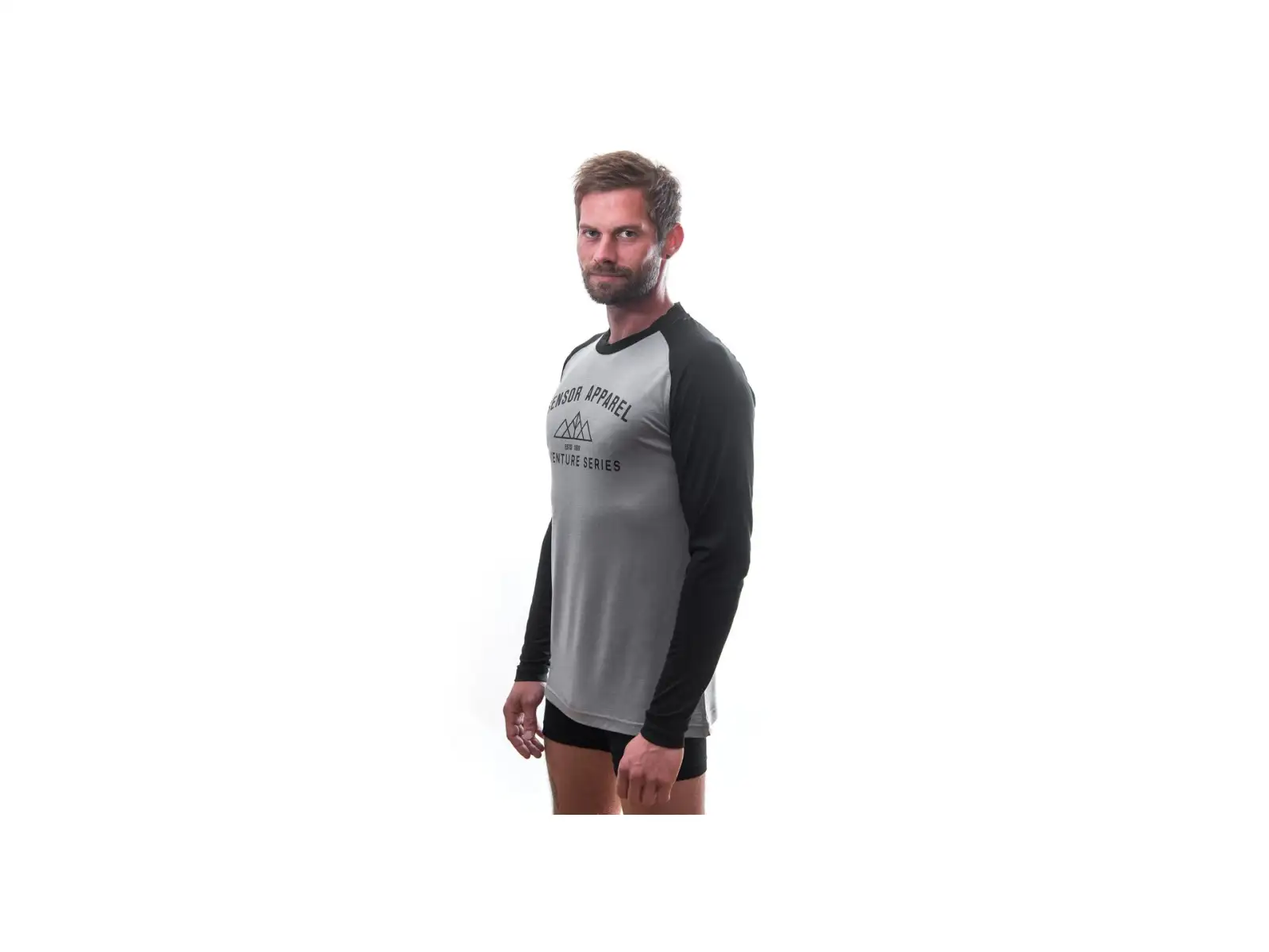 Sensor Merino Active Pt Adventure Herren T-Shirt Langarm grau/schwarz