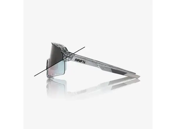 100% S3 Sonnenbrille – Polished Translucent Grey / Rose Gold Mirror Photochromic