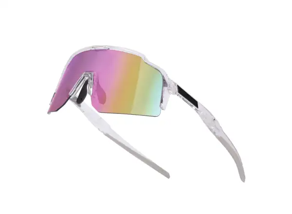 Force Strive Fahrradbrille transparent/violett-gelbes Glas