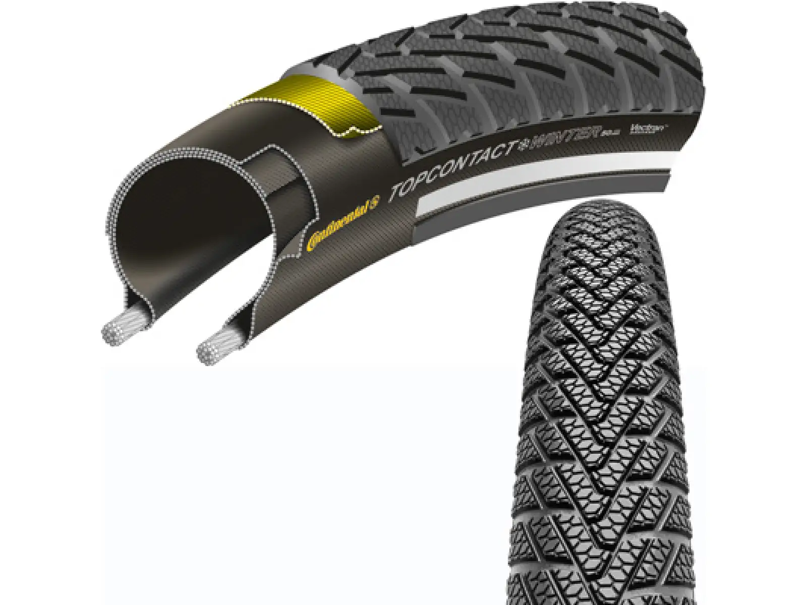 Continental Top Contact Winter Premium MTB Reifen mit Kevlar-Gürtel