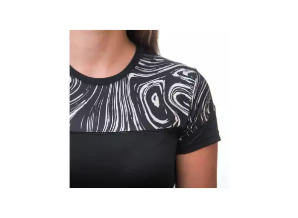 Sensor Coolmax Impress Damen T-Shirt Kurzarm schwarz/sea