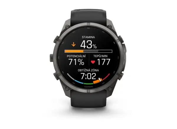 Garmin Fénix 9 Pro inReach 47 mm Smartwatch Carbon gray DLC Titanium Black/Pebble gray