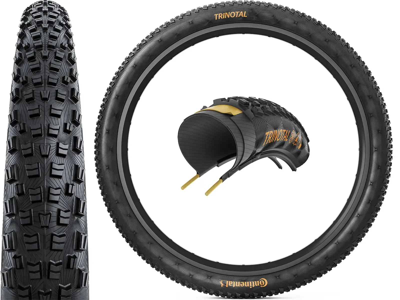 Continental Trinotal Race Grip MTB Reifen Kevlar schwarz