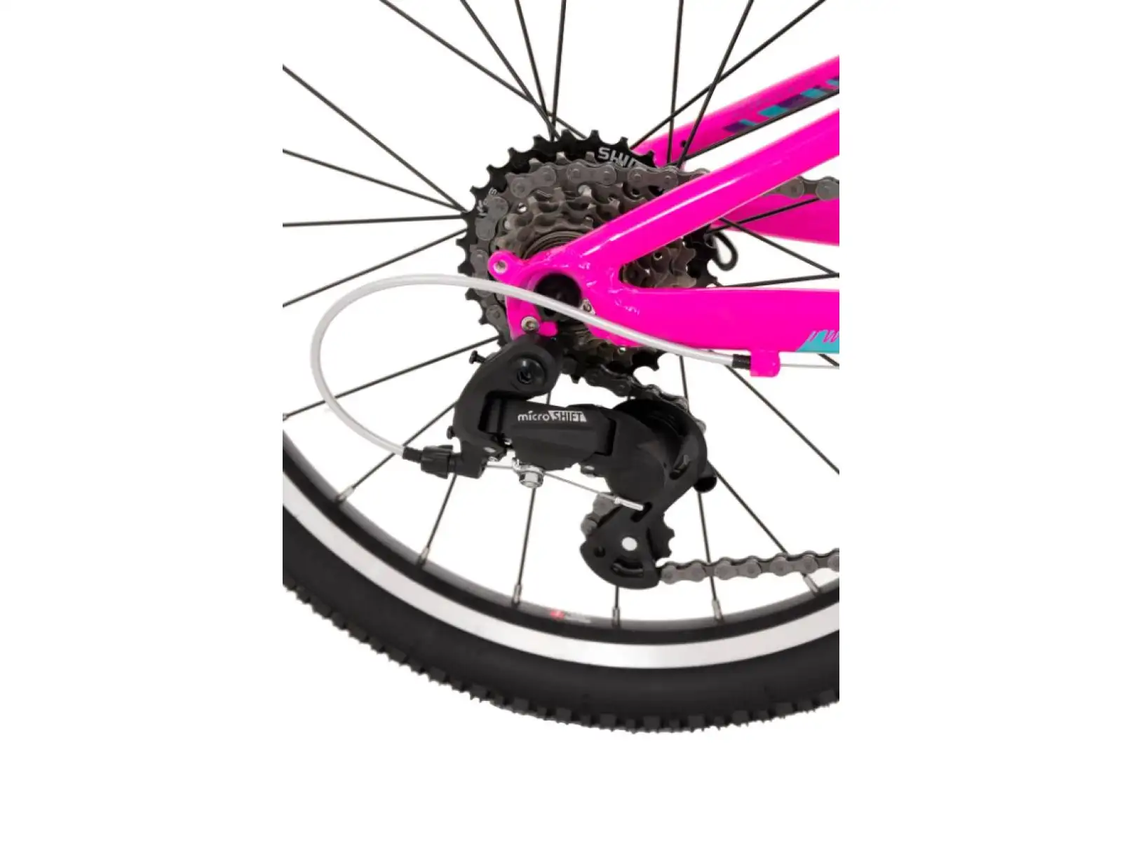 Rock Machine Catherine 20 Glanz Neon Pink/Violett/Neon Cyan Kinderfahrrad