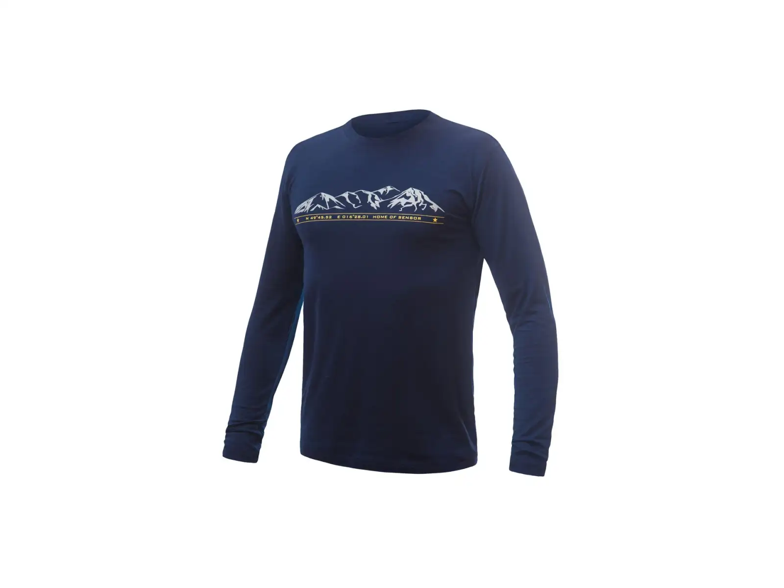 Sensor Merino Active PT Mountains Herren T-Shirt Langarm Deep Blue