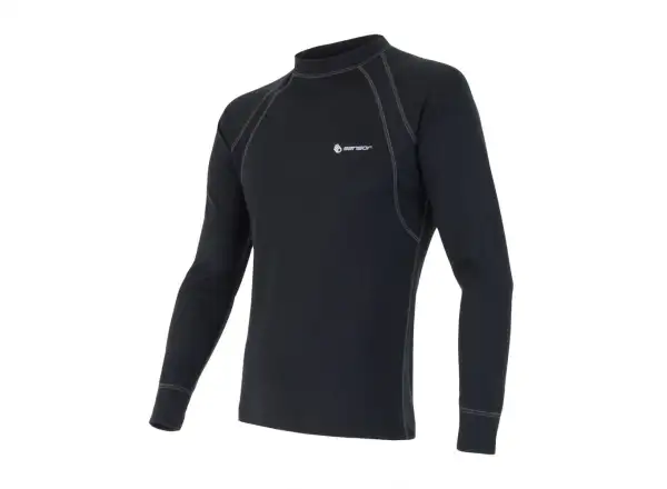 Sensor Double Face Herren T-Shirt Langarm schwarz