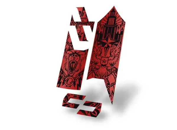 Unleazhed M02 Skin Sticker Set Aufkleber in sowjetischem Rot