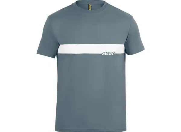 Mavic Corporate Stripe Herren-T-Shirt mit kurzen Ärmeln Orion Blue/Off White