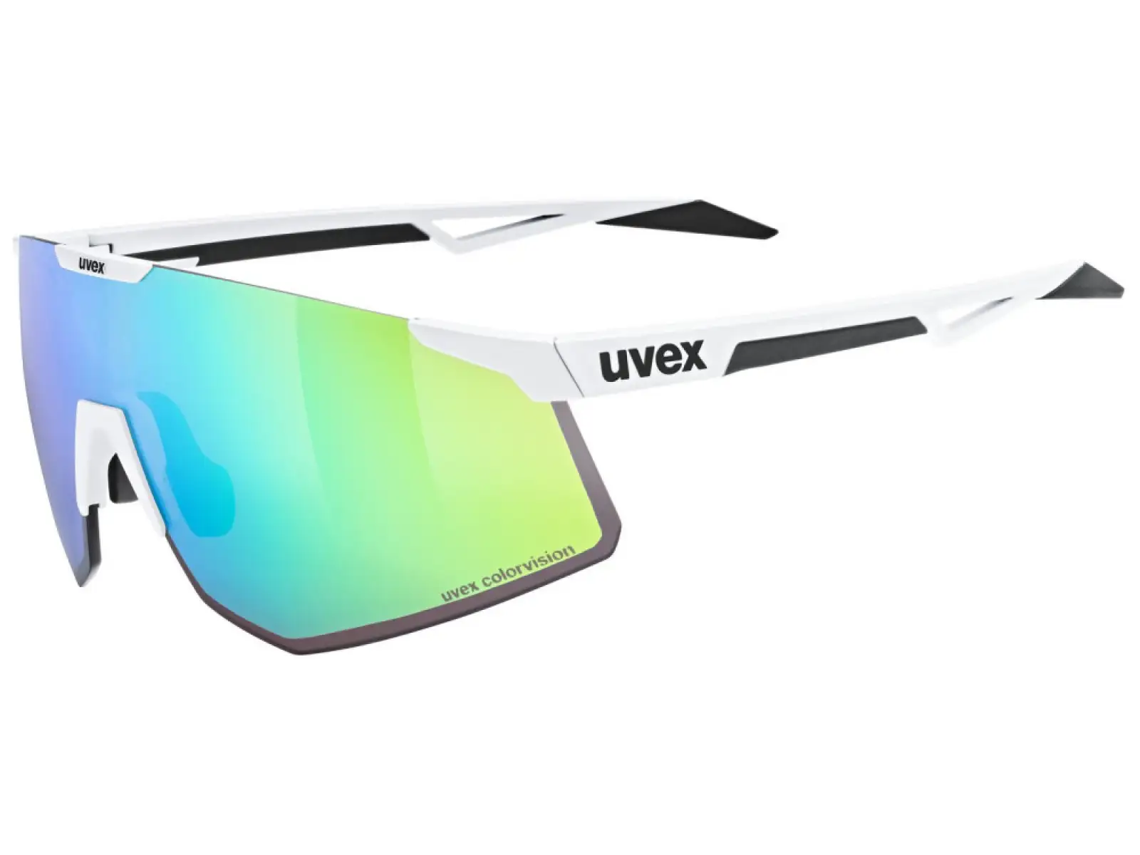 Uvex Pace Perform S ColorVision Brille White Matt/Mirror Green