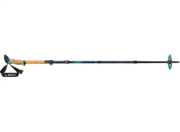 LekiBernina FX Carbon Teleskopstöcke Mitternachtsblau/Dunkelblau/Mint Größe 100 - 120 cm