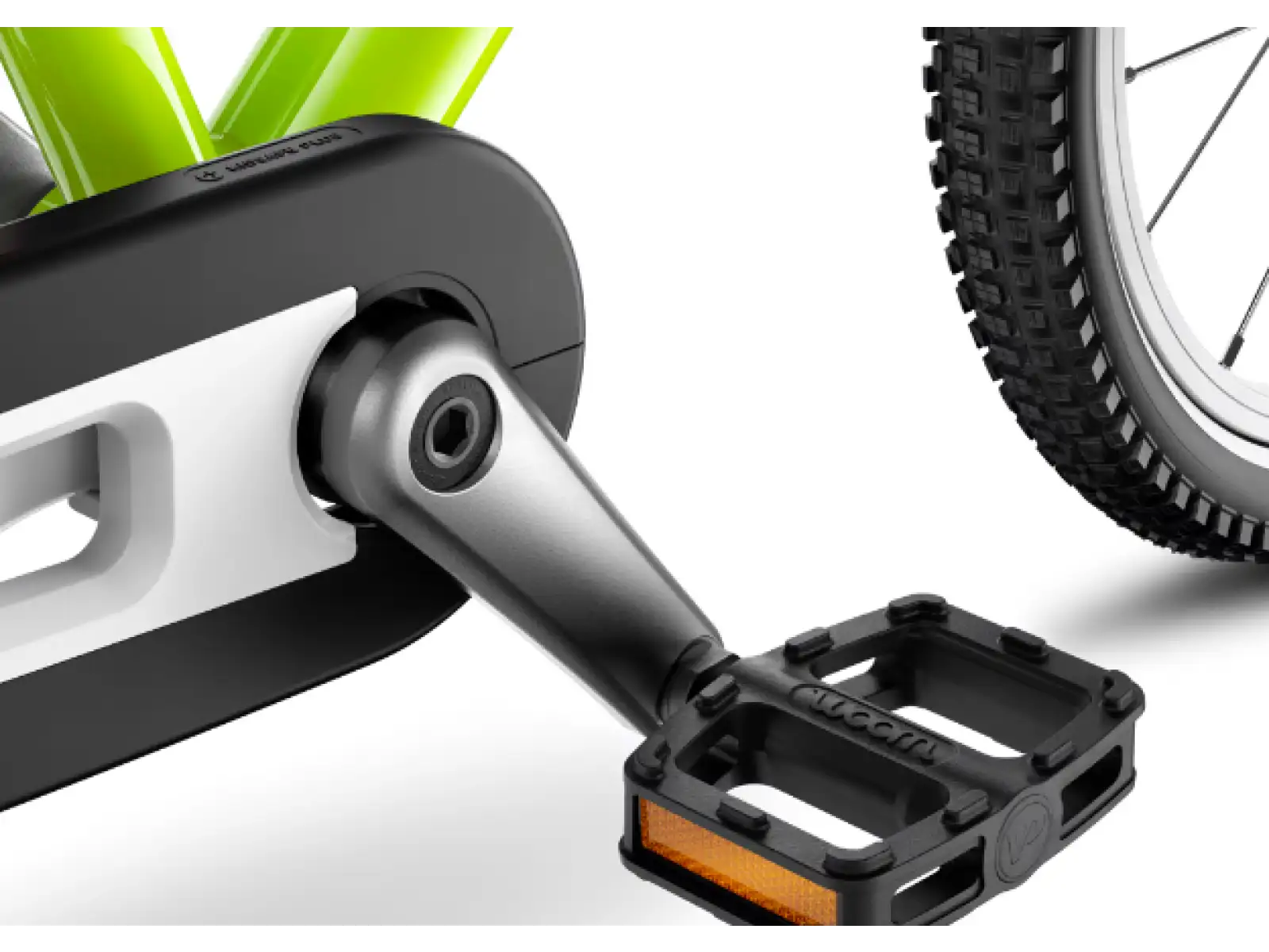 Woom 2 Eidechse Limette 14 Kinderfahrrad