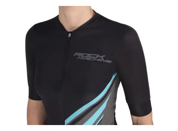 Rock Machine Catherine Pro Damen Kurzarmtrikot schwarz/grau/blau