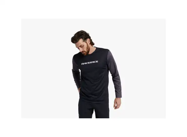 Race Face Indy Herren Langarmshirt Charcoal