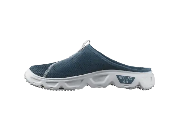 Salomon Reelax Slide 6.0 Herrenpantoffeln Blue Ashes/White/Pearl blue