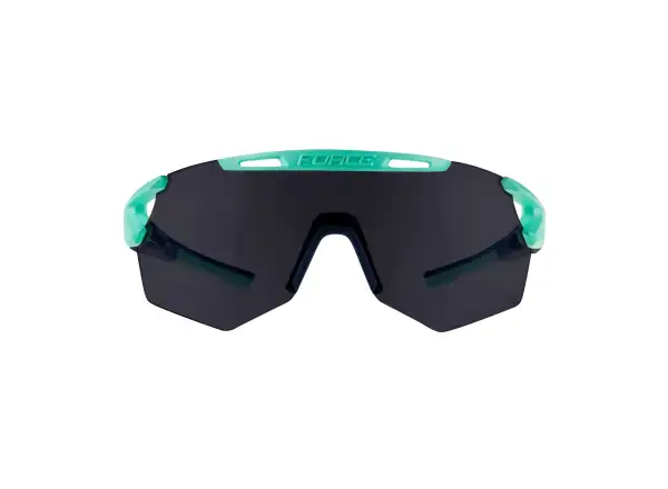 Force Arcade Fahrradbrille Mint-Sturmblau/Schwarz mit verspiegelten Gläsern.