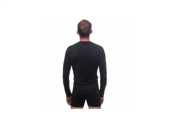 Sensor Merino Active Herren Langarmshirt Schwarz