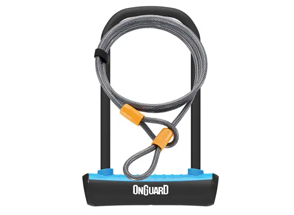 ONGUARD Hufeisenschloss 115x230x11 mm blau + Kabel 1200x10 mm