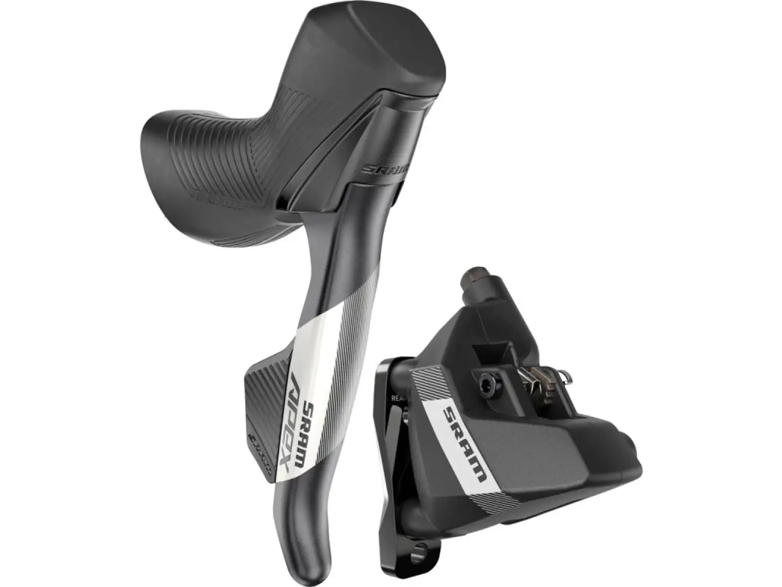 Sram Apex AXS D1 Rechter Brems-/Schaltgriff & Flat Mount Bremssattel, 2000 mm Leitung