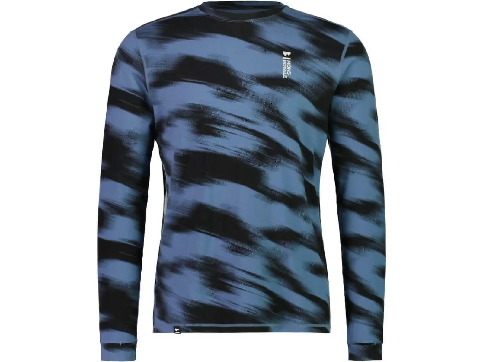Mons Royale Cascade Merino Flex Herren Funktionsshirt langarm Blue Motion